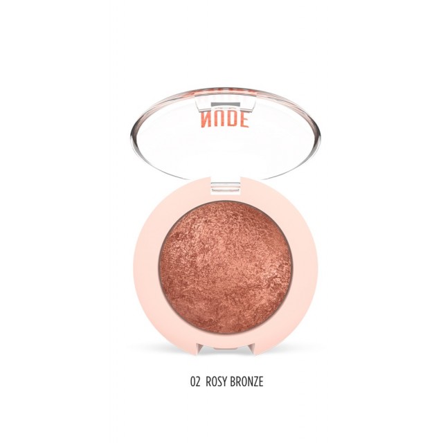 GOLDEN ROSE Nude Look Pearl Baked Eyeshadow 2.5g - 02 Rosy Bronze